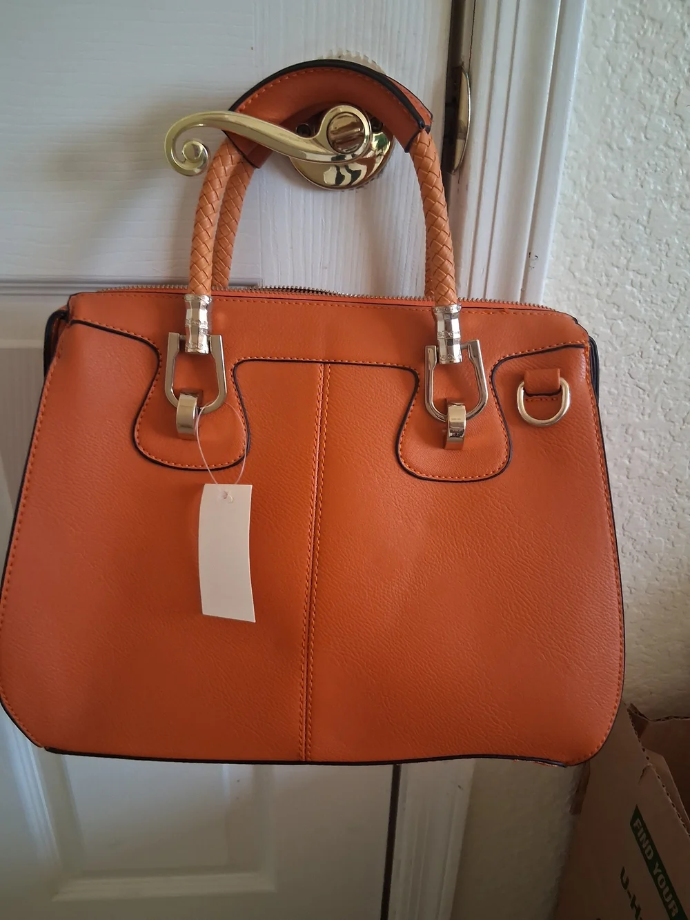 Women’s Structured Satchel Handbag - Tan